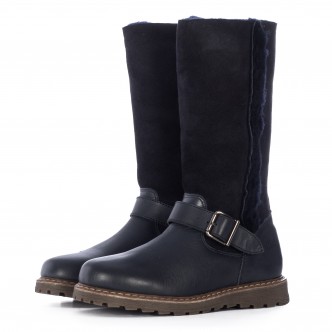 CLIC! NAVY BOOT WITH FUR